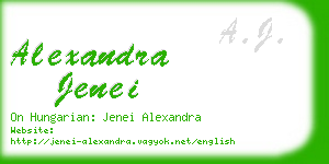 alexandra jenei business card